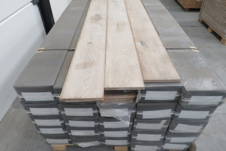 72m² Eikenhouten vloer European Oak Black to White Slate Grey 15/4x190mm